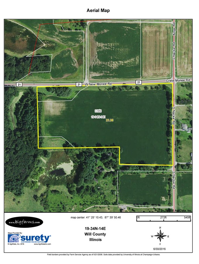 Property For Sale Crete IL Will County 20 Ac Mitchell Farm, Crete