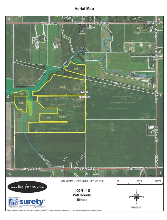 Property For Sale Manhattan IL Will County 133 Ac Wilton Center Farm