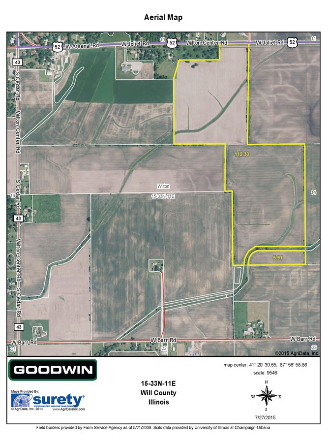 Property For Sale Manhattan IL Will County Wilton Center 123 Acres