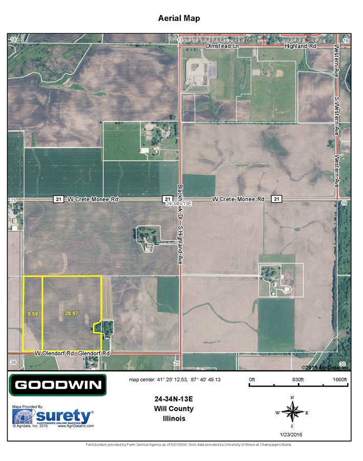 Property For Sale Monee IL Will County 30 Acre Durante Farm