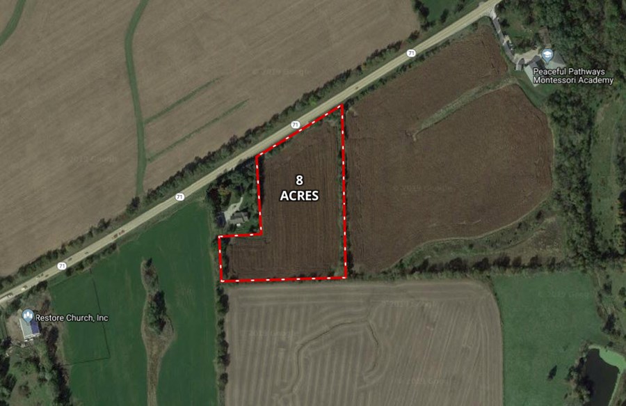 Property For Sale Yorkville IL Kendall County 8 Acres Rt. 71 Yorkville