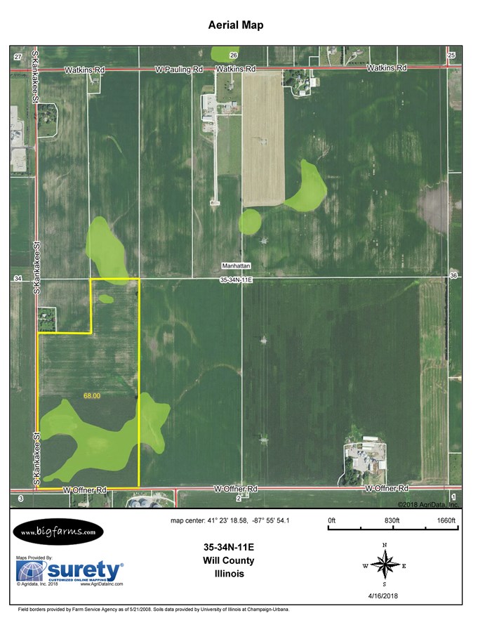 Property For Sale Manhattan IL Will County 180 Ac McHugh Farm Manhattan Twp