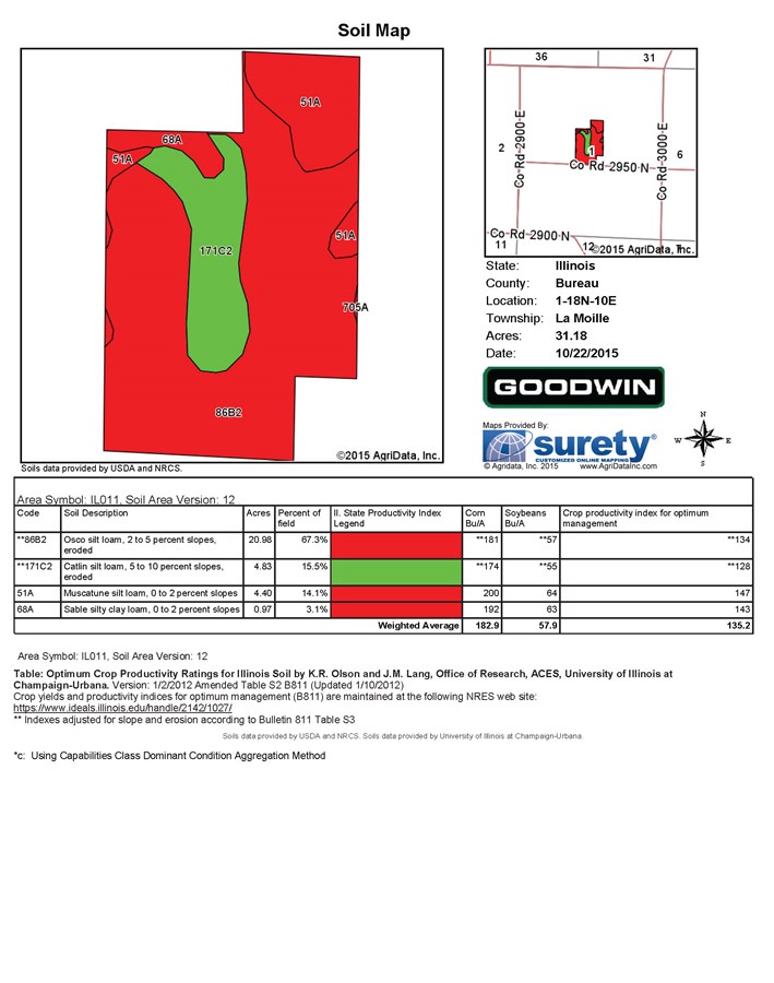 Property For Sale LaMoille Il Bureau County 31 Ac LaMoille Farm