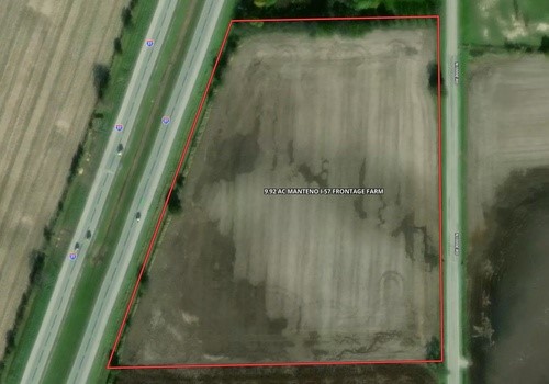 9.92± AC Manteno I-57 Frontage Farm