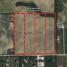40 Ac Beecher Split into 10 Acre Estate Lots